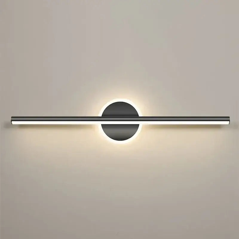 Modern gold & black led mirror light wall lamp bathroom sconce