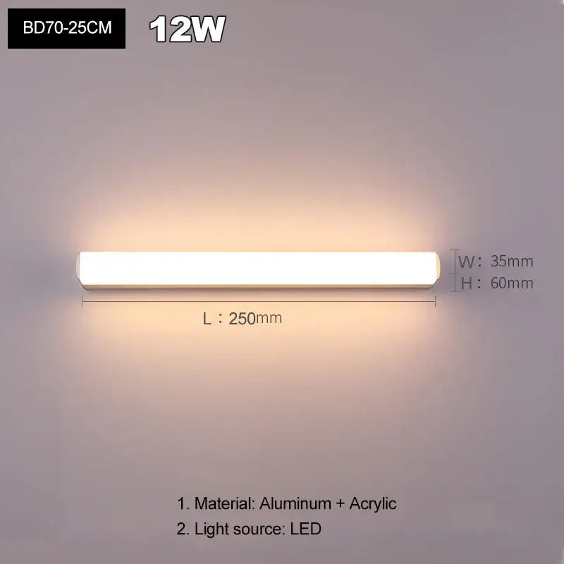 Modern warm white led mirror light wall sconces bathroom fixtures