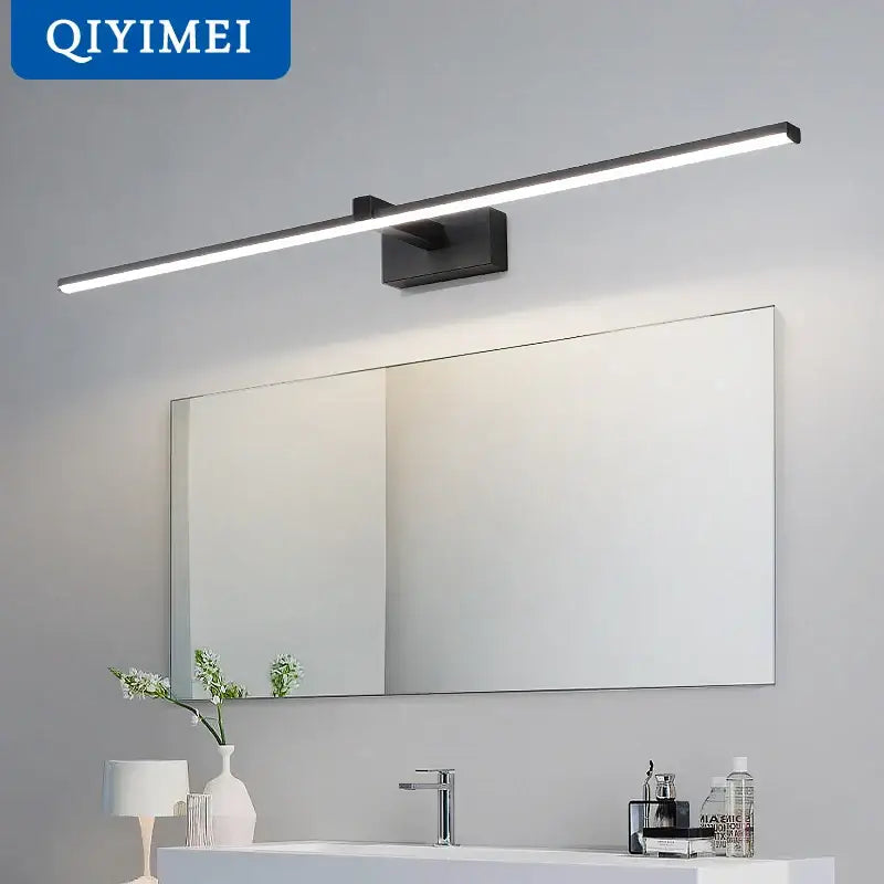 Modern black led mirror lights bathroom wall lamp