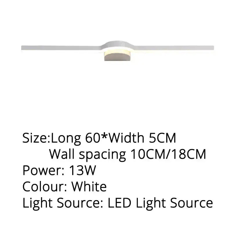 Modern minimalist sage green led mirror wall sconces for bathroom