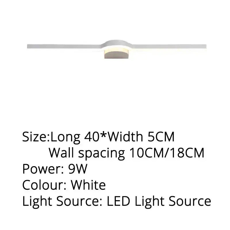 Modern minimalist sage green led mirror wall sconces for bathroom