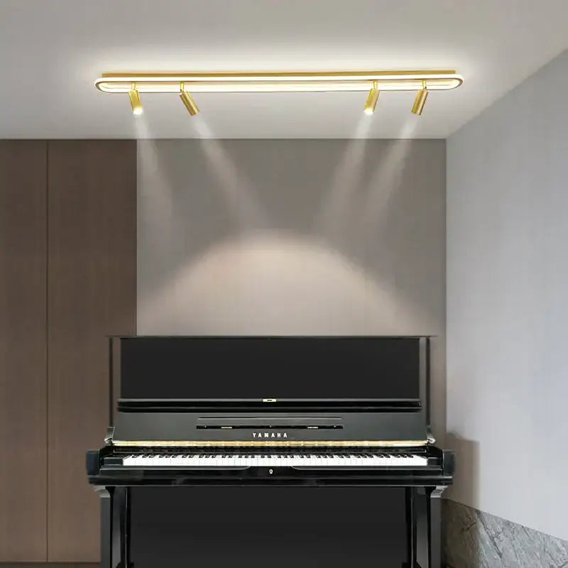 Modern white led modern chandelier with spotlights living room