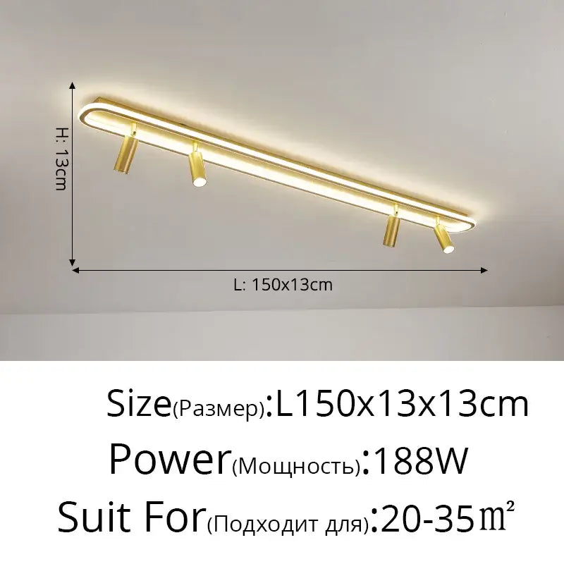Modern white led modern chandelier with spotlights living room