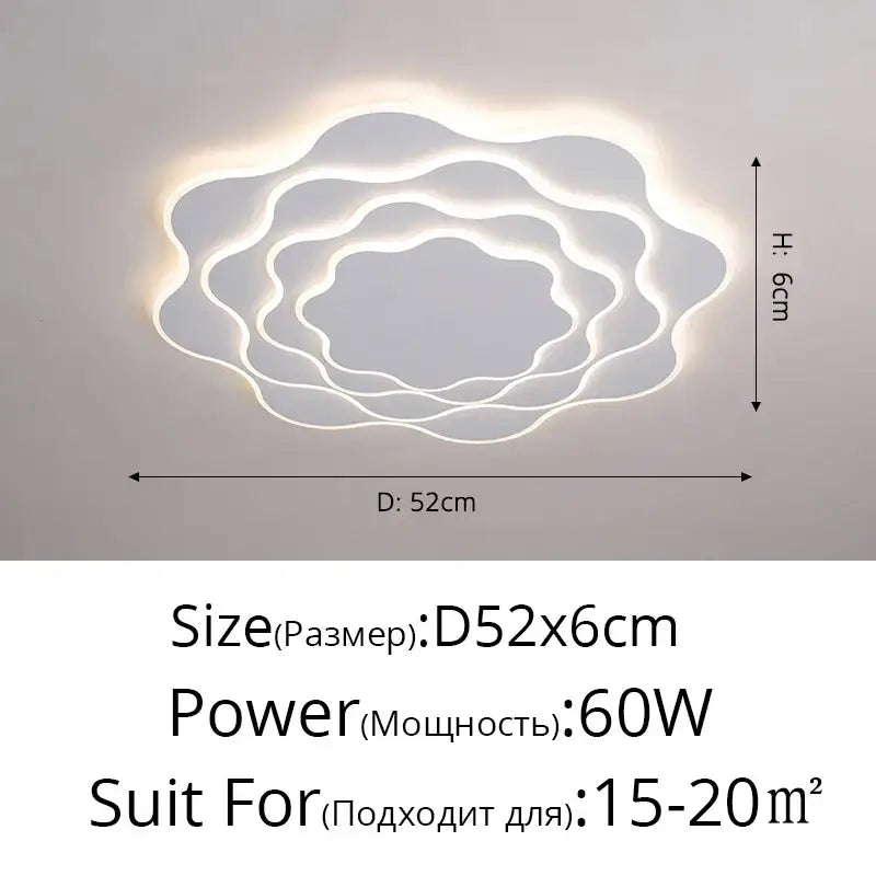 Modern white cloud led ceiling light bedroom home decor