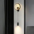 Modern gold led moon wall lamp bedroom ambient sconce