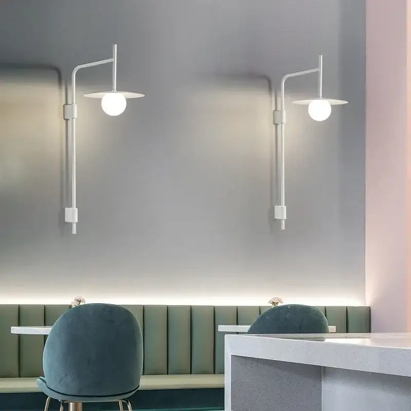 Minimalist black led movable arm wall lamp bedroom sconce