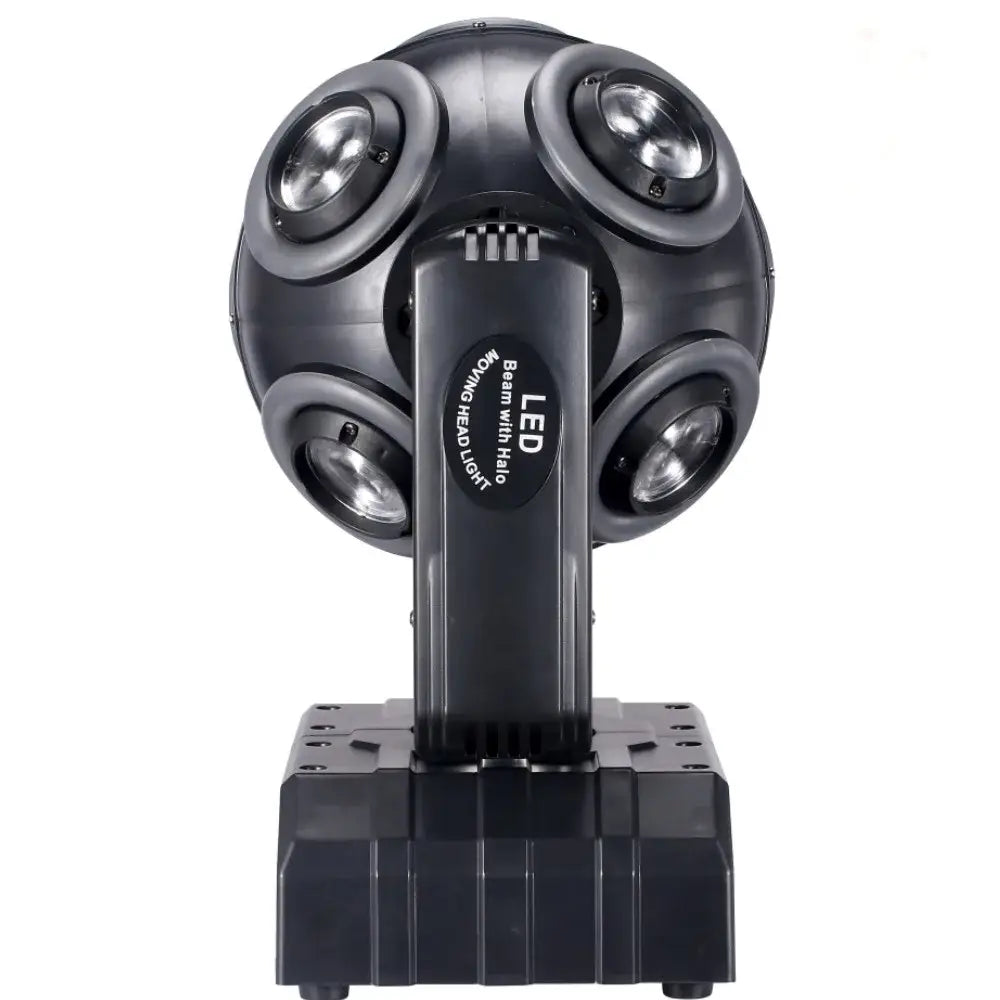 Black led moving head beam light with rgbw halo for dj stage room
