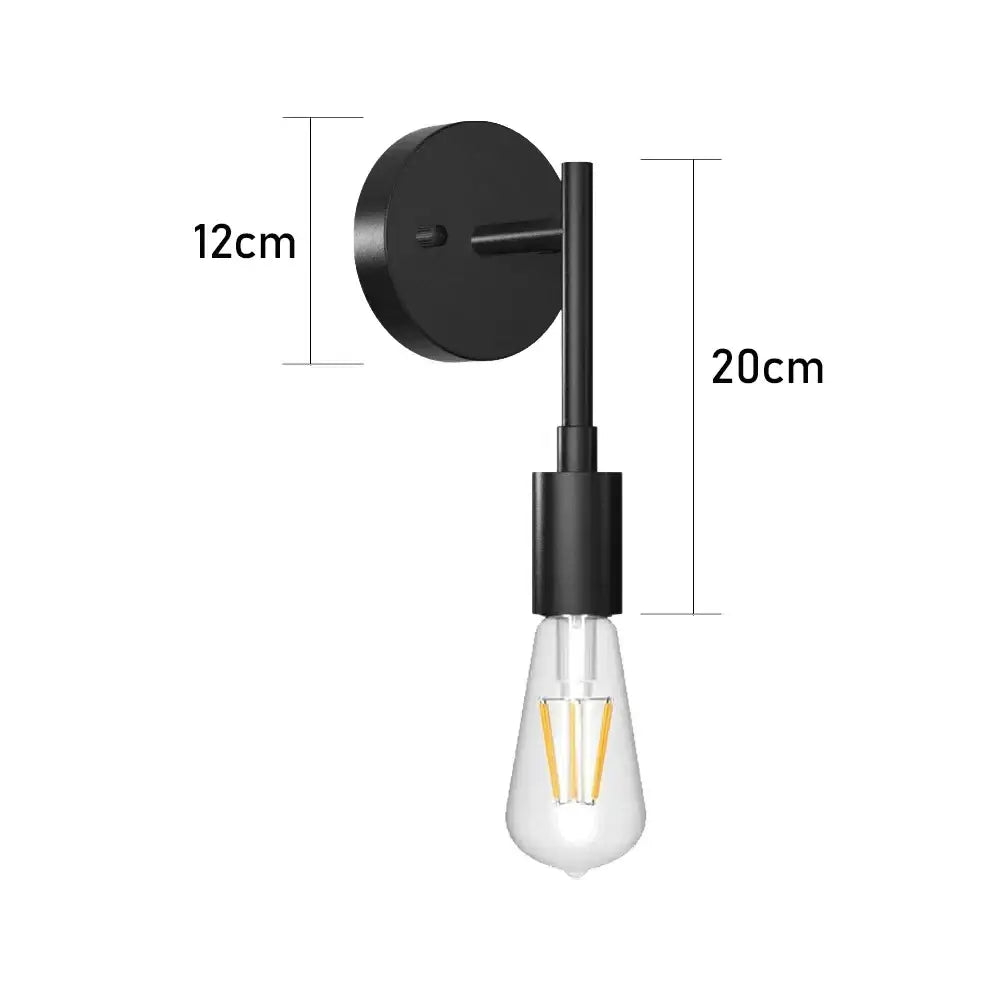 Vintage black multihead mirror wall lamp – bathroom edison lighting