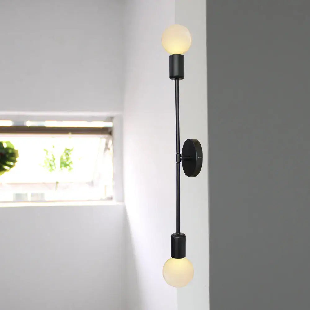 Vintage black multihead mirror wall lamp – bathroom edison lighting