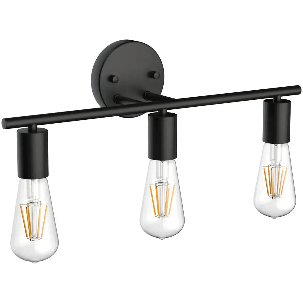 Vintage black multihead mirror wall lamp – bathroom edison lighting