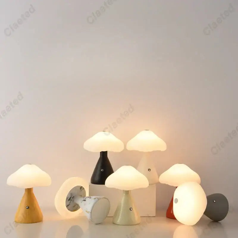 Modern multi color mushroom night light bedroom lamp