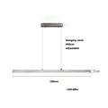 Modern black led natural marble hanging chandelier dining room