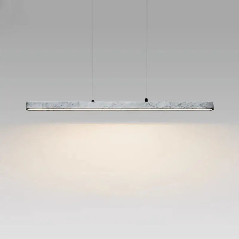 Modern black led natural marble hanging chandelier dining room