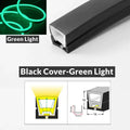 Sleek black & gold neon rope lights outdoor waterproof garden decor