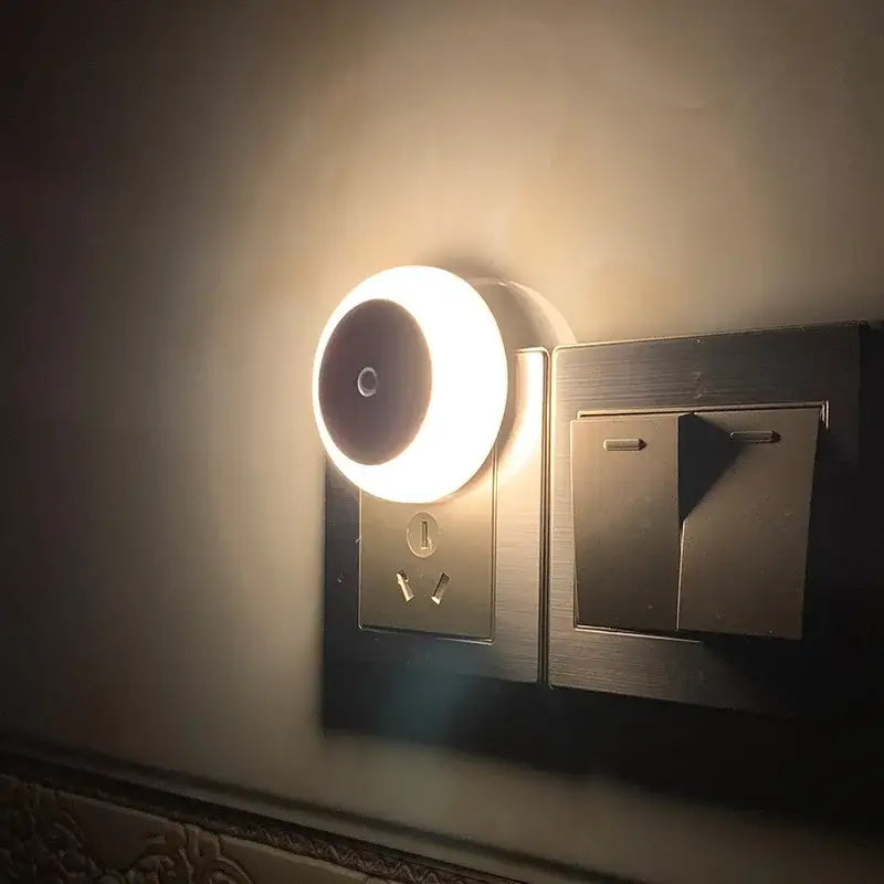 Modern orange circular led night light for bedroom smart sensor