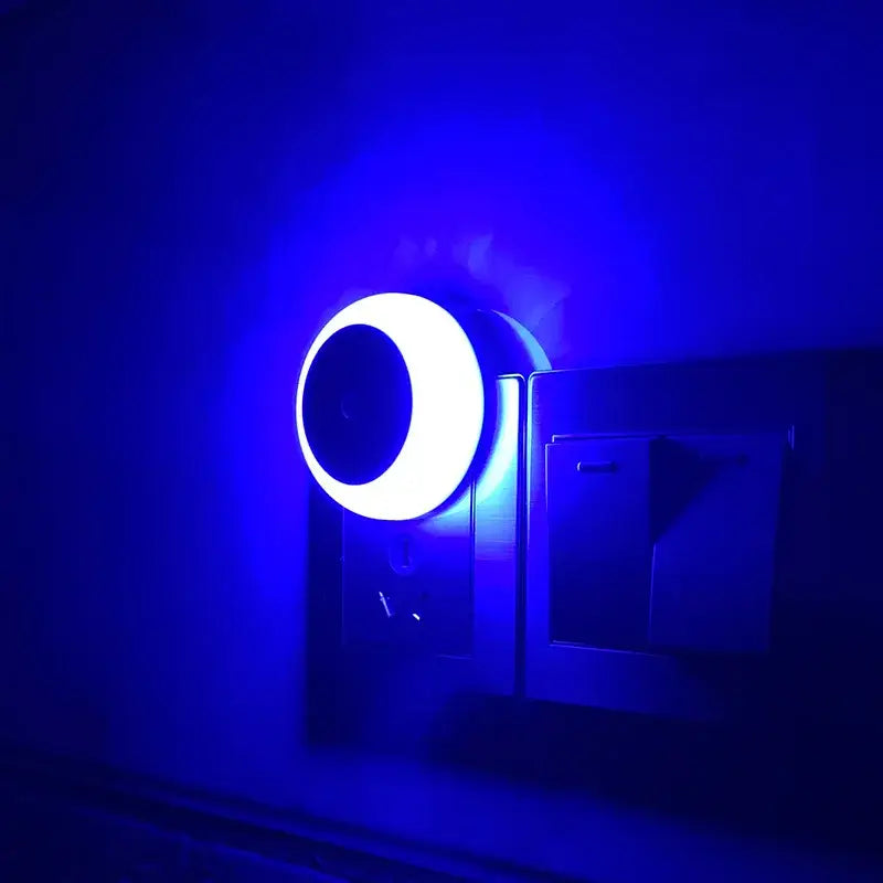 Modern orange circular led night light for bedroom smart sensor
