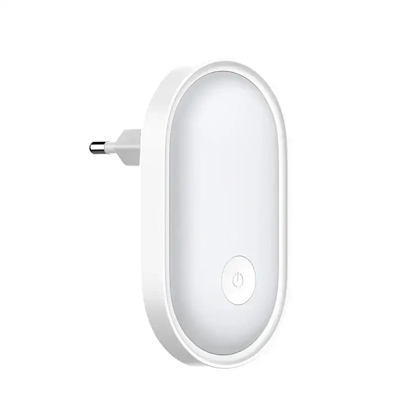Smart white oval led night light with 360 ring lamp for bedroom