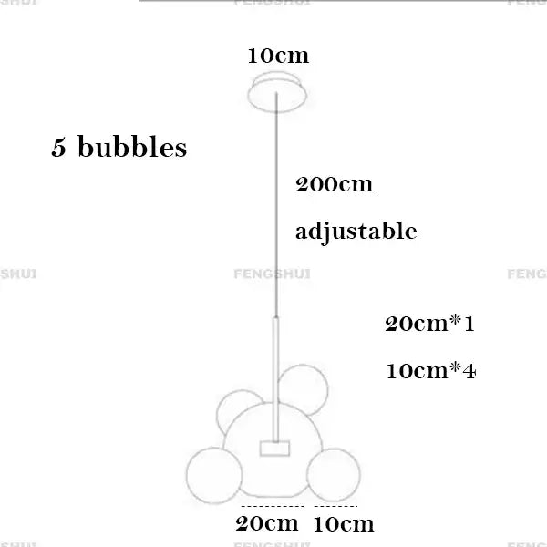 DecorBites™ LED Nordic Bubble Chandelier for Home Lighting