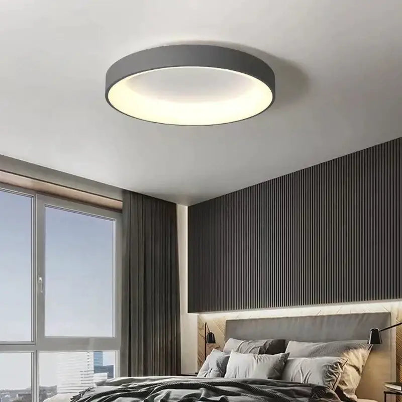 Modern white frosted glass led nordic ceiling light bedroom