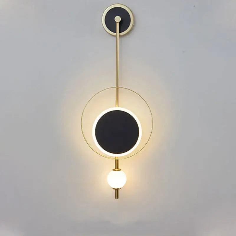 Modern gold ring led nordic wall lights bedroom sconce