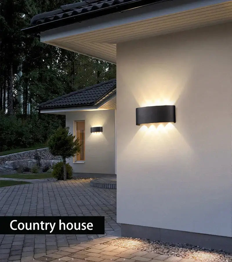 Modern black led outdoor garden wall light – porch sconce