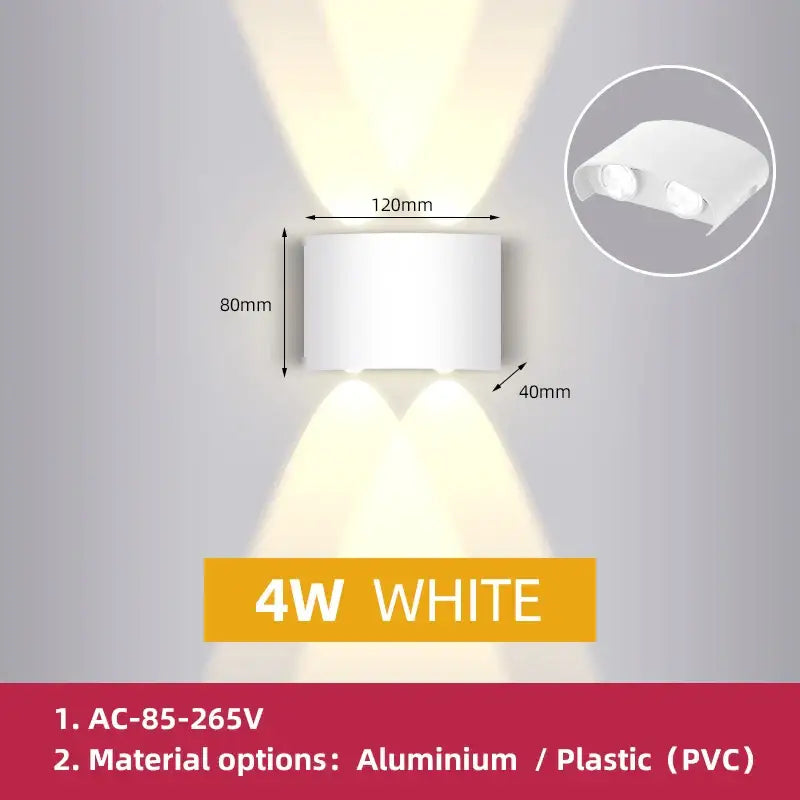 Modern black led outdoor garden wall light – porch sconce