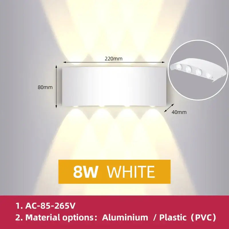 Modern black led outdoor garden wall light – porch sconce