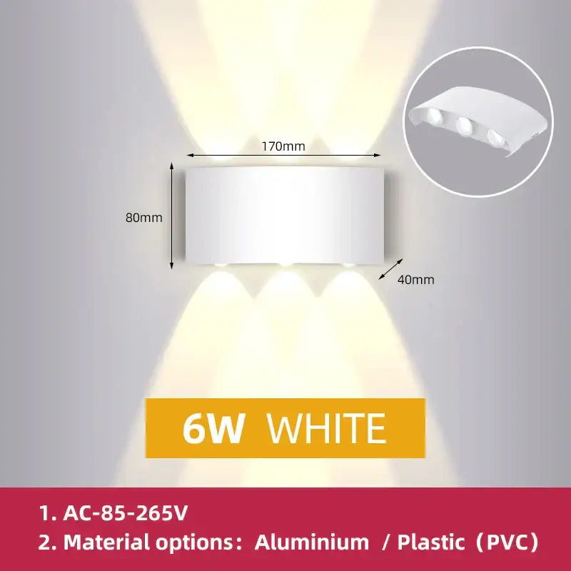 Modern black led outdoor garden wall light – porch sconce