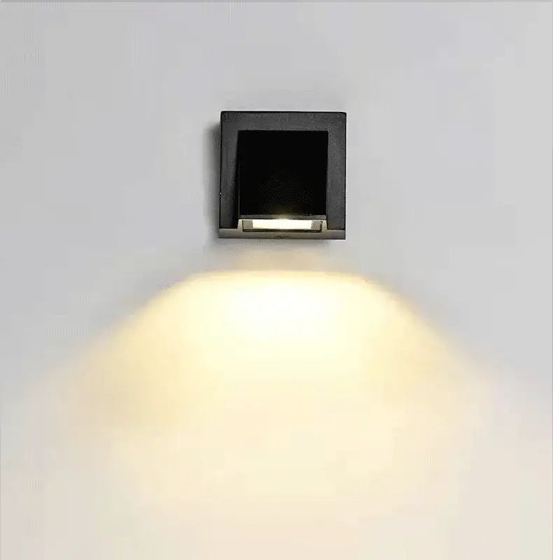 Modern minimalist white led outdoor porch wall light – yard sconce