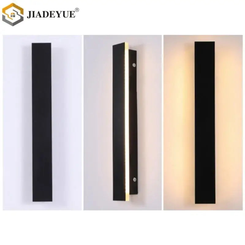 Modern black minimalist outdoor wall lamp for garden villa porch