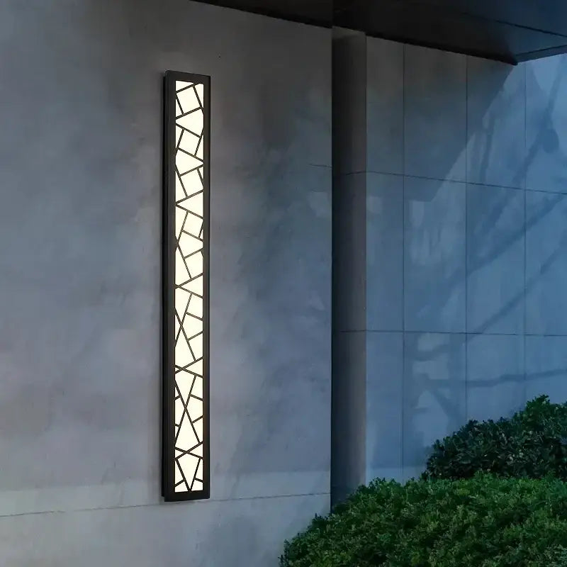 Modern black geometric outdoor wall lamp porch sconce light
