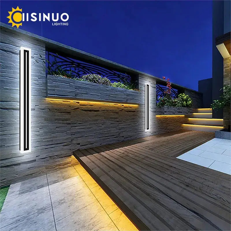 Modern black & white outdoor wall lamp – patio minimalist sconce