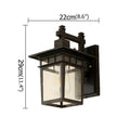 Retro black iron outdoor wall lamp clear glass lantern for patio