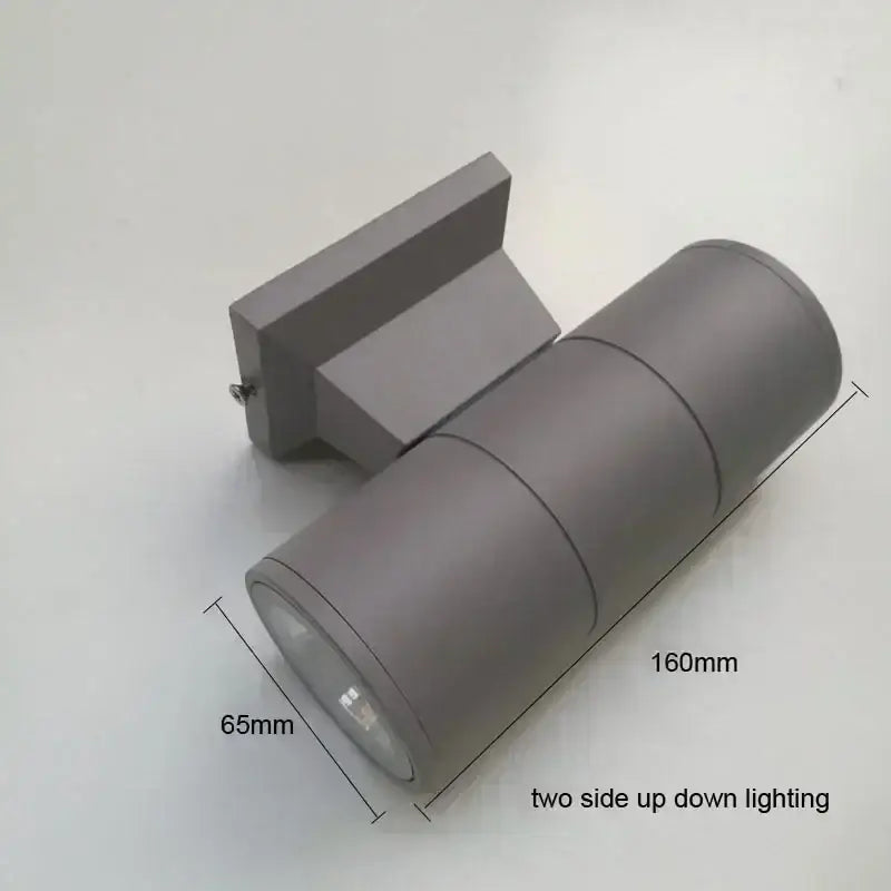 Modern black cylindrical outdoor wall lamp porch sconce