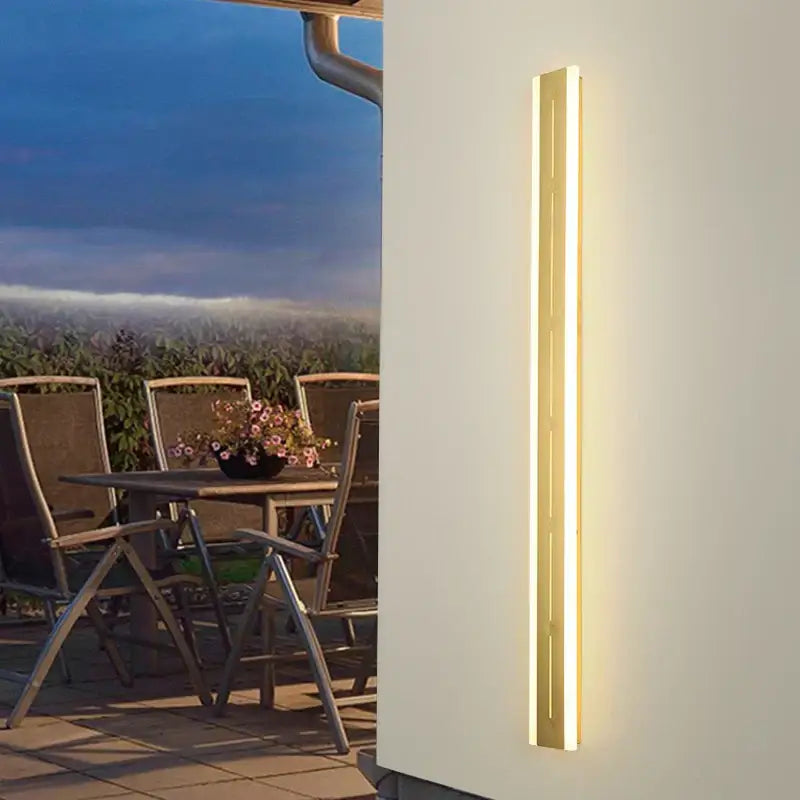 Modern minimalist black led outdoor wall light garden sconce