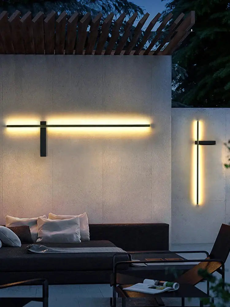 Modern minimalist sleek outdoor wall light garden led sconce