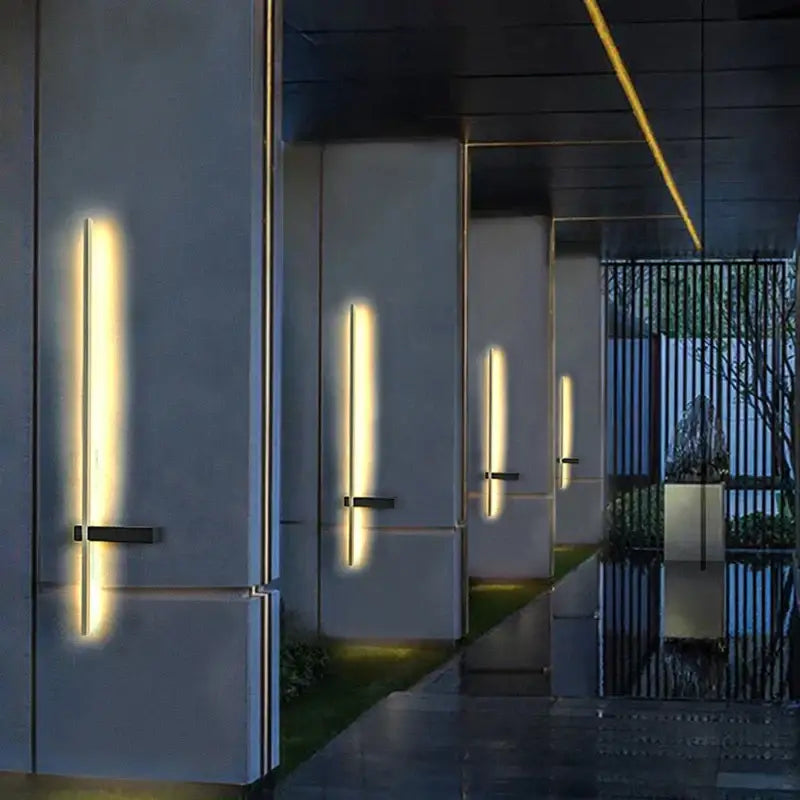 Modern minimalist sleek outdoor wall light garden led sconce