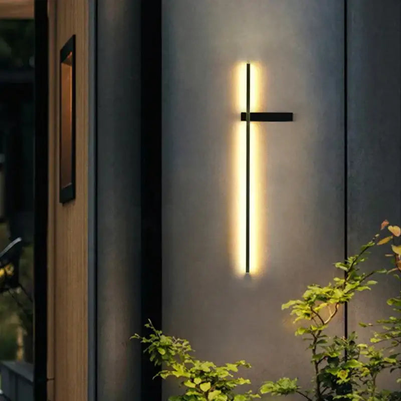 Modern minimalist sleek outdoor wall light garden led sconce