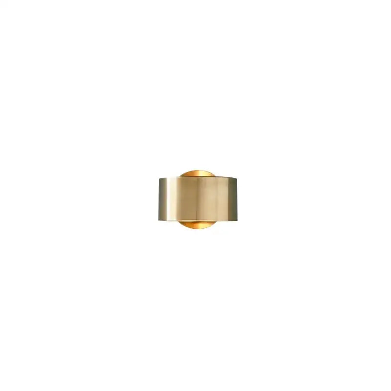 Modern brass cylindrical led outdoor wall light garden sconce