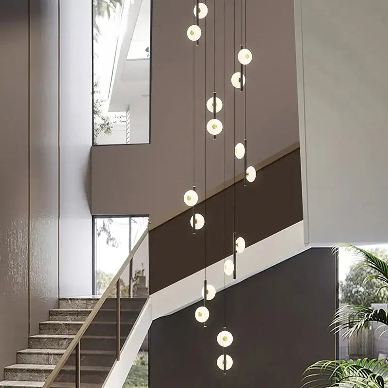 Modern minimalist decorbites led oval chandelier living room light