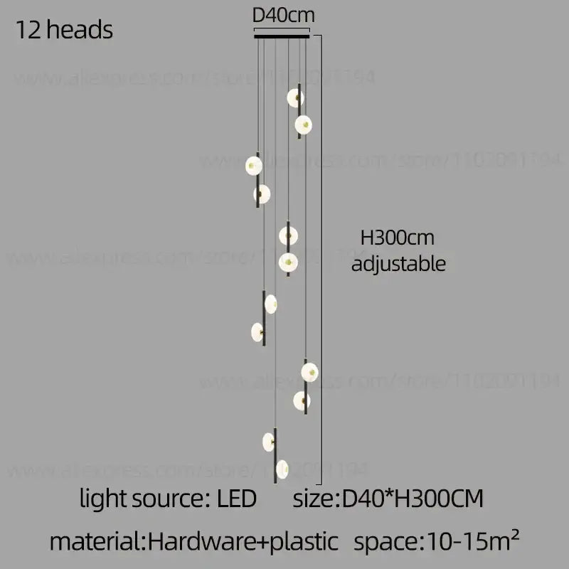 Modern minimalist decorbites led oval chandelier living room light