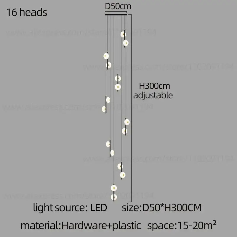Modern minimalist decorbites led oval chandelier living room light