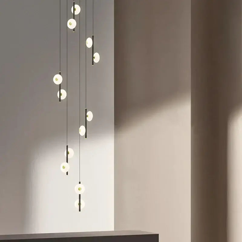 Modern minimalist decorbites led oval chandelier living room light