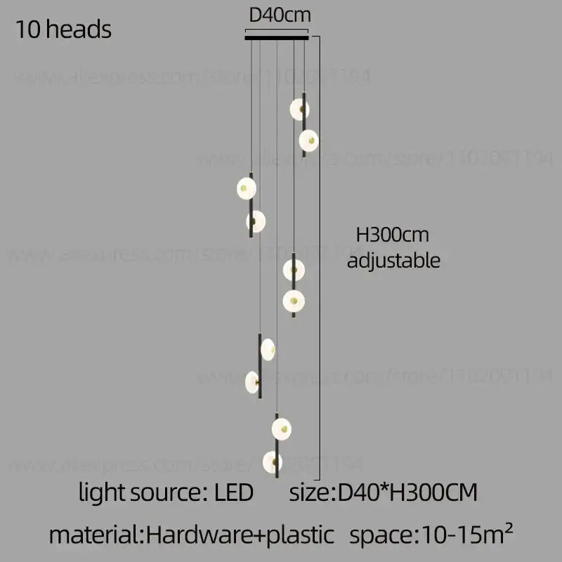 Modern minimalist decorbites led oval chandelier living room light