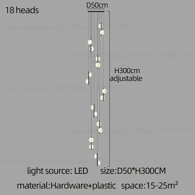 Modern minimalist decorbites led oval chandelier living room light