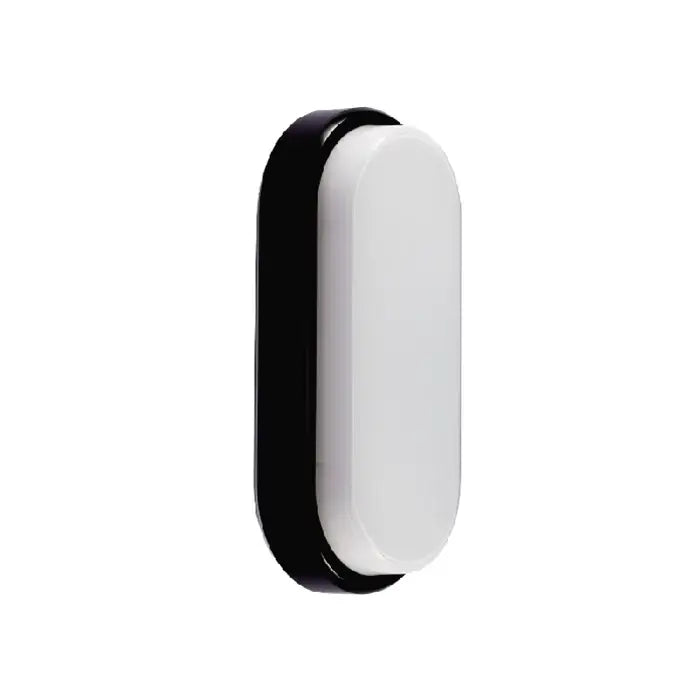 Matte black oval wall lamp waterproof garden ceiling light