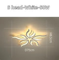 Modern black leaf panel ceiling light for living room