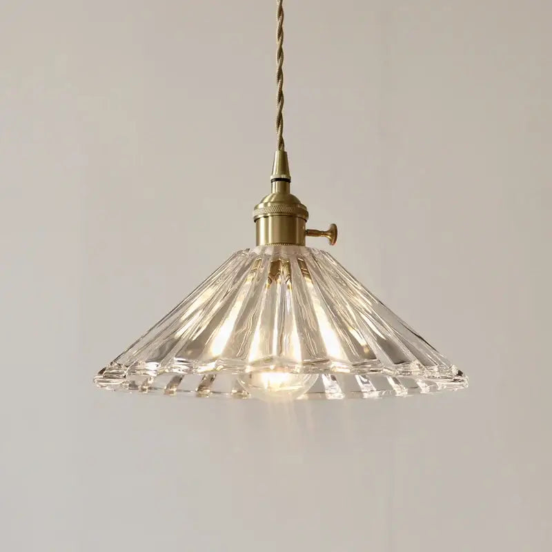 Modern faceted glass led pendant lamp stair light