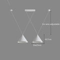 Minimalist black conical led pendant lamp for kitchen island