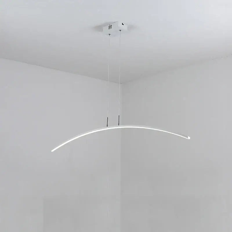 Modern minimalist black led pendant lamp for kitchen and office